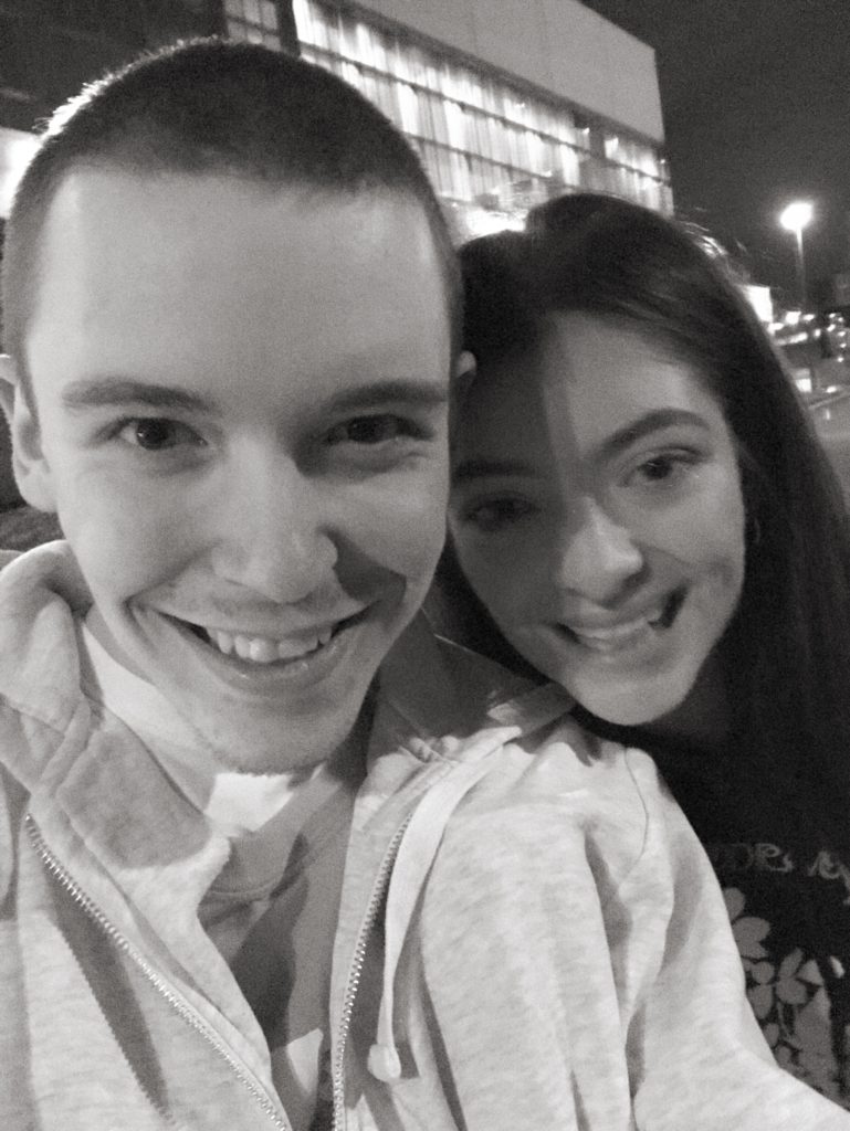 Bren Swogger and Lorde outside the Moda Center in Portland, March 11, 2018.
