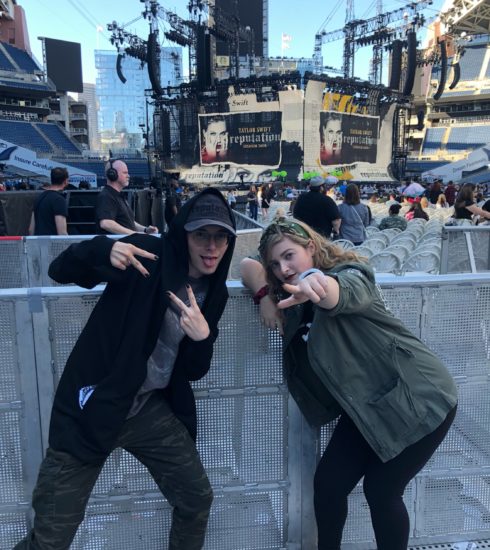 Bren Swogger and Emma Davis at Taylor Swift's Reputation Tour in Seattle, WA